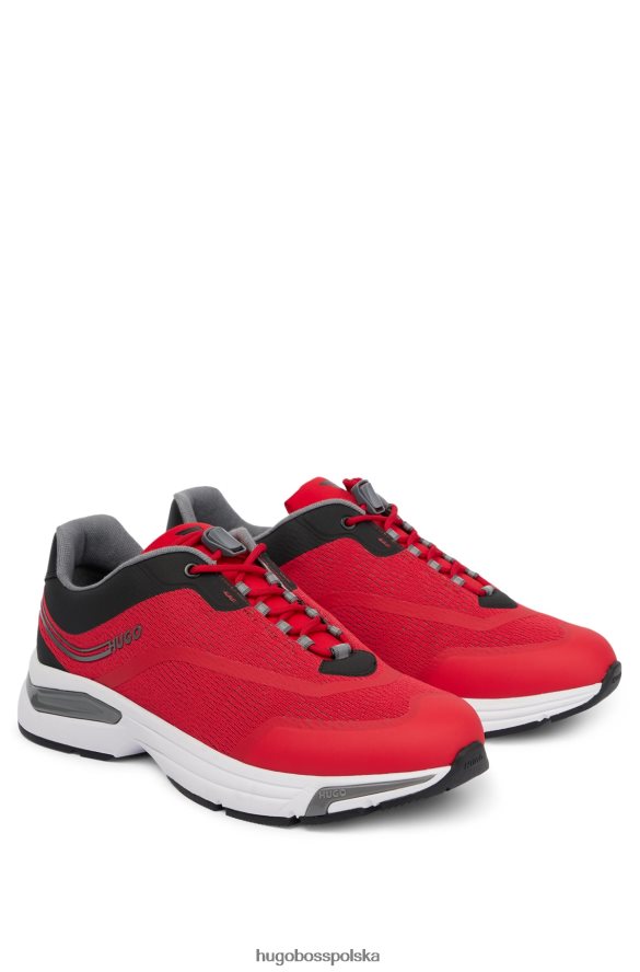 Hugo Boss Buty sportowe hugo z różnych materiałów ze strukturalną siateczką w kolorze czerwonym czerwony R0X0H65026