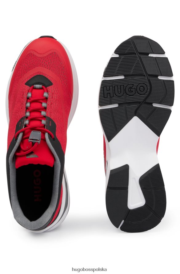 Hugo Boss Buty sportowe hugo z różnych materiałów ze strukturalną siateczką w kolorze czerwonym czerwony R0X0H65026