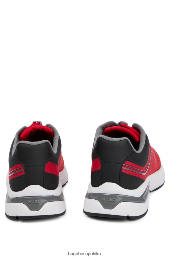 Hugo Boss Buty sportowe hugo z różnych materiałów ze strukturalną siateczką w kolorze czerwonym czerwony R0X0H65026