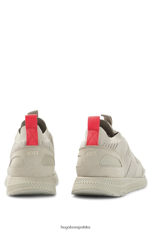 Hugo Boss Buty sportowe hugo ze skarpetami i cholewką Repreve w kolorze jasnoszarym jasnoszary R0X0H64715