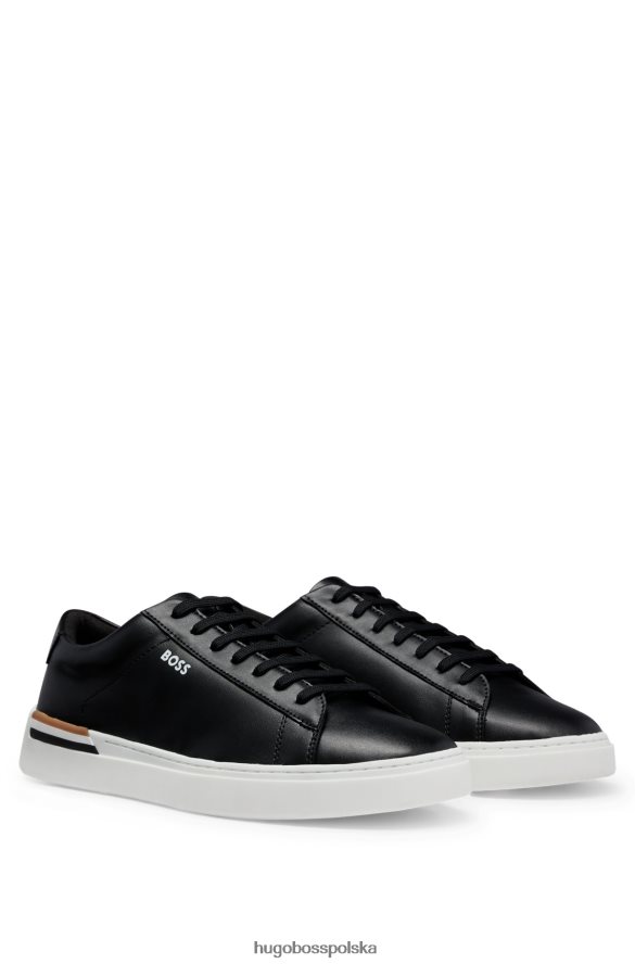 Hugo Boss Buty sportowe z podeszwą typu cupsole i charakterystycznym paskiem na obcasie hugo w kolorze czarnym czarny R0X0H64837