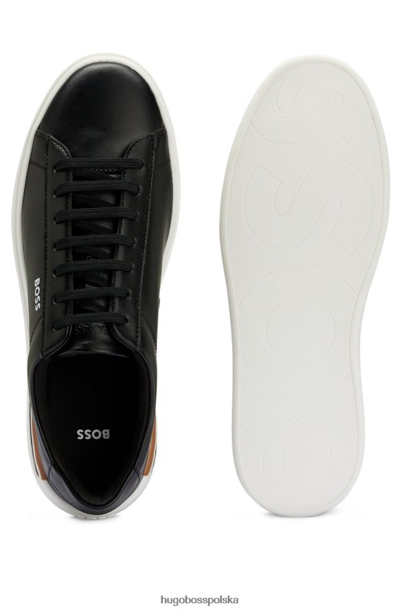 Hugo Boss Buty sportowe z podeszwą typu cupsole i charakterystycznym paskiem na obcasie hugo w kolorze czarnym czarny R0X0H64837