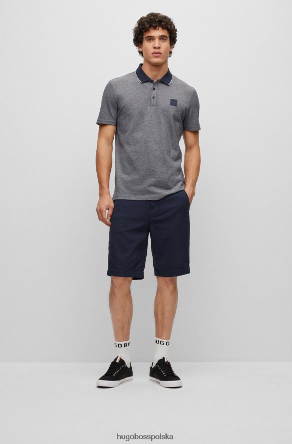 Hugo Boss Czarne buty sportowe hugo z bawełnianego płótna z charakterystycznymi paskami w kolorze czarnym czarny R0X0H64696