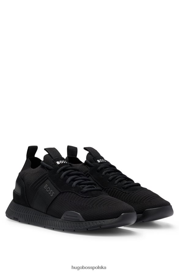 Hugo Boss Czarne skarpetki hugo z cholewką Repreve czarny R0X0H64727