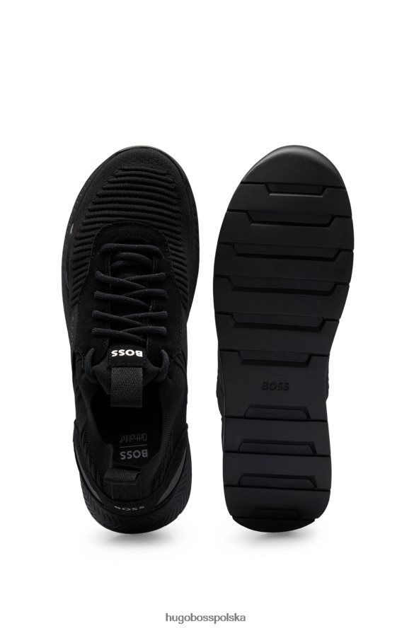 Hugo Boss Czarne skarpetki hugo z cholewką Repreve czarny R0X0H64727