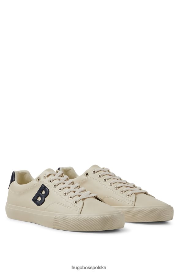 Hugo Boss Niskie buty sportowe hugo z kontrastowym detalem „b” w kolorze jasnobeżowym jasny beż R0X0H64663