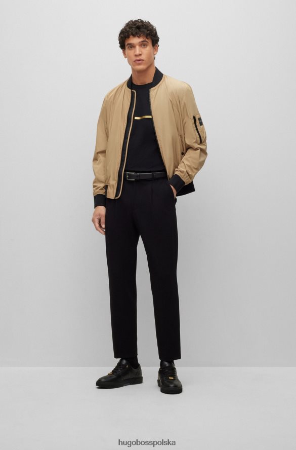 Hugo Boss Skórzane buty sportowe hugo ze złotą, markową koronkową pętlą w kolorze czarnym czarny R0X0H65005