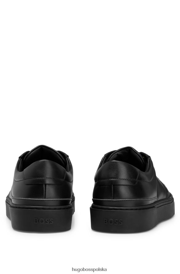 Hugo Boss Skórzane buty sportowe hugo ze złotą, markową koronkową pętlą w kolorze czarnym czarny R0X0H65005