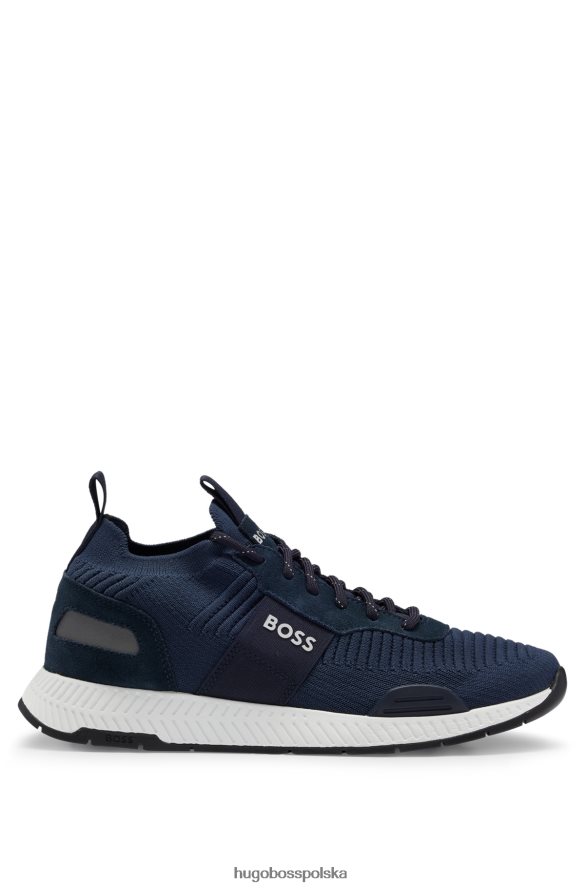 Hugo Boss Skarpetowe buty sportowe z cholewką Repreve Hugo w kolorze ciemnoniebieskim ciemny niebieski R0X0H64718