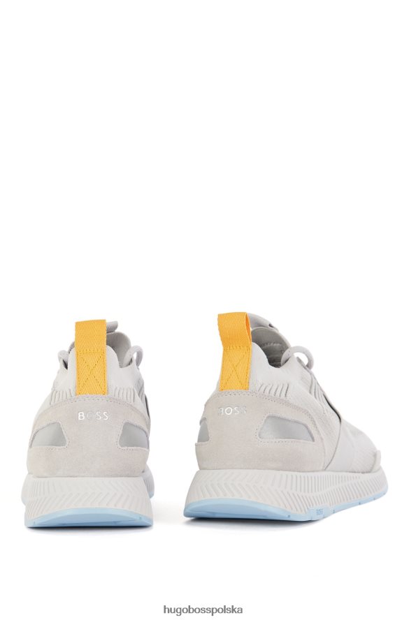 Hugo Boss Skarpetowe buty sportowe z cholewką Repreve Hugo w kolorze jasnoszarym jasnoszary R0X0H64724