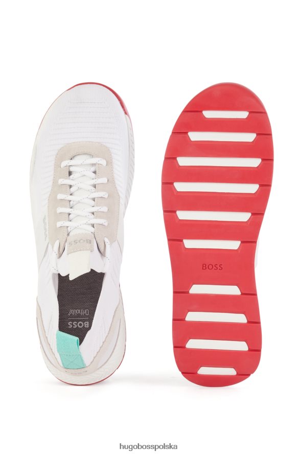 Hugo Boss Skarpetowe buty sportowe z cholewką Repreve, białe Hugo biały R0X0H64722