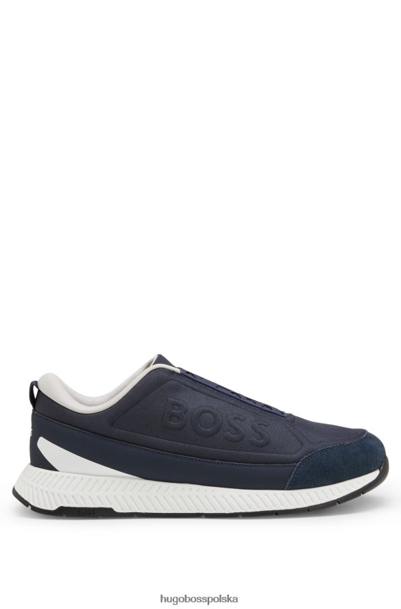 Hugo Boss Wsuwane buty sportowe hugo z różnych materiałów w kolorze ciemnoniebieskim ciemny niebieski R0X0H64754