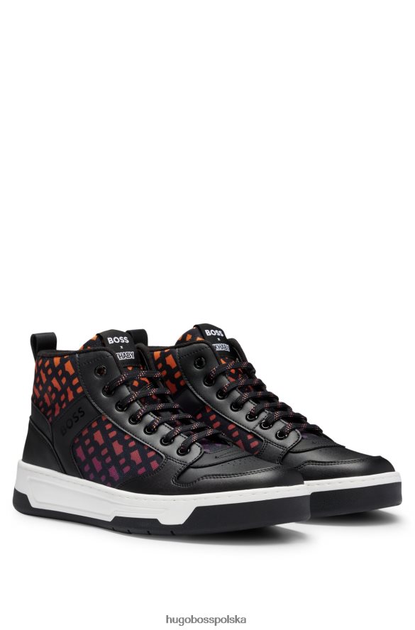 Hugo Boss Wysokie buty sportowe x khaby z gradientowymi monogramami wzorzyste R0X0H64656