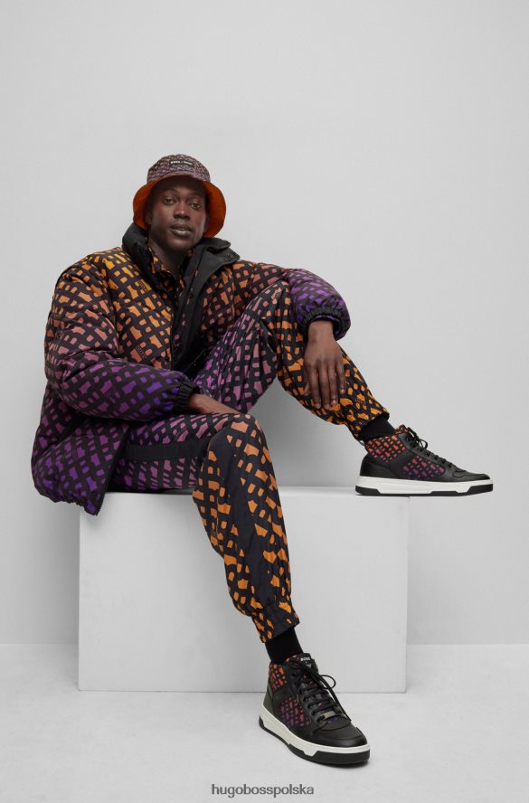 Hugo Boss Wysokie buty sportowe x khaby z gradientowymi monogramami wzorzyste R0X0H64656