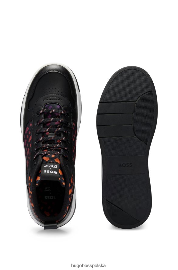 Hugo Boss Wysokie buty sportowe x khaby z gradientowymi monogramami wzorzyste R0X0H64656