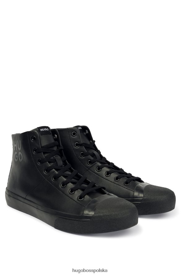Hugo Boss Wysokie buty sportowe z logo i wulkanizowaną podeszwą w kolorze czarnym hugo czarny R0X0H64755
