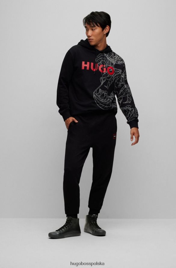 Hugo Boss Wysokie buty sportowe z logo i wulkanizowaną podeszwą w kolorze czarnym hugo czarny R0X0H64755