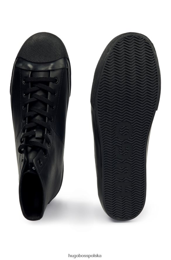 Hugo Boss Wysokie buty sportowe z logo i wulkanizowaną podeszwą w kolorze czarnym hugo czarny R0X0H64755
