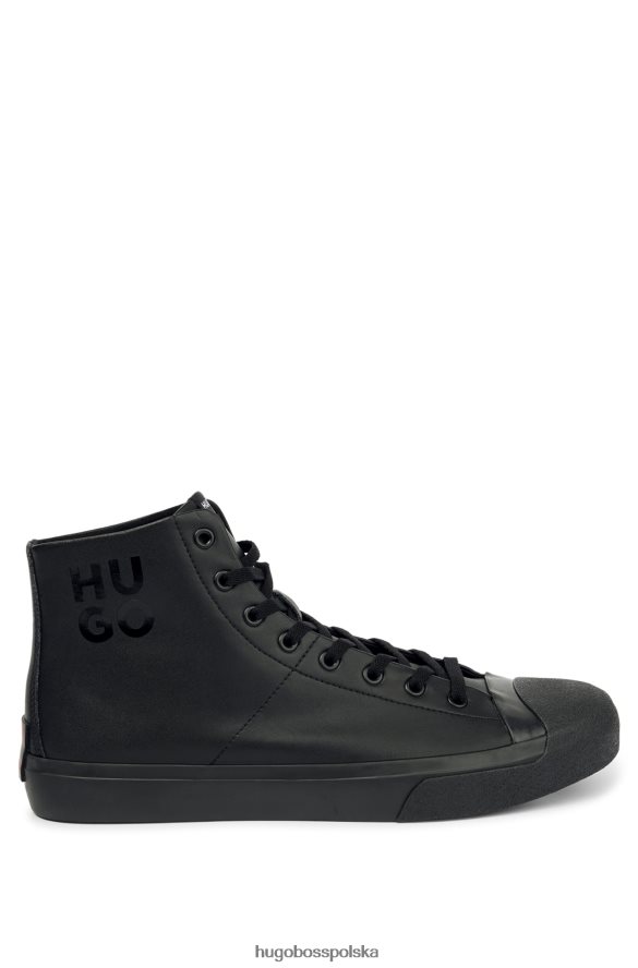 Hugo Boss Wysokie buty sportowe z logo i wulkanizowaną podeszwą w kolorze czarnym hugo czarny R0X0H64755