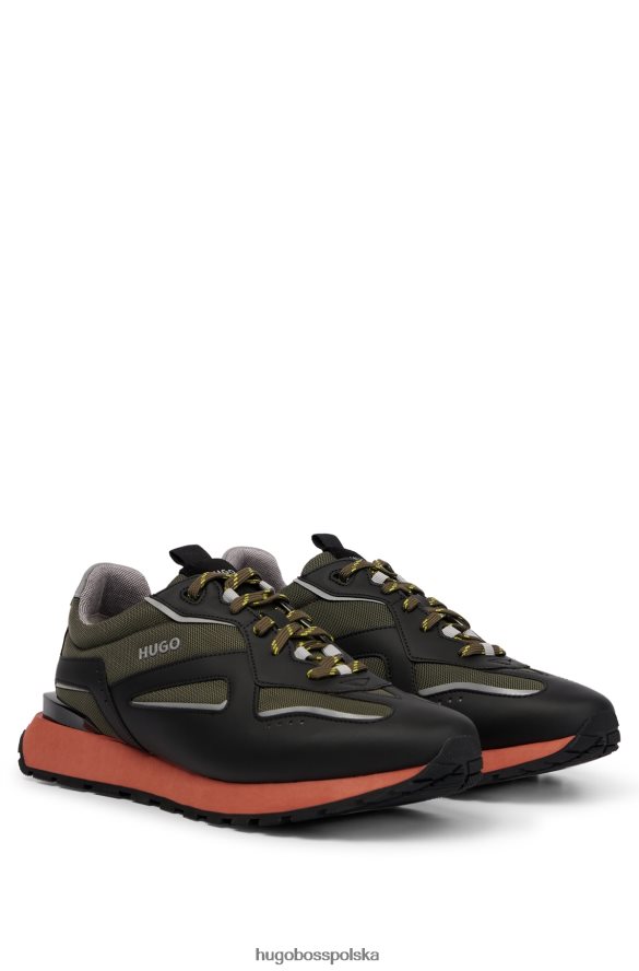Hugo Boss Wzorzyste sznurowane buty sportowe Hugo z różnych materiałów wzorzyste R0X0H64827