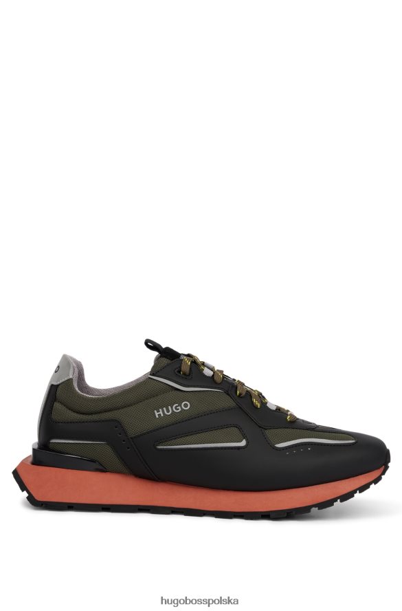 Hugo Boss Wzorzyste sznurowane buty sportowe Hugo z różnych materiałów wzorzyste R0X0H64827