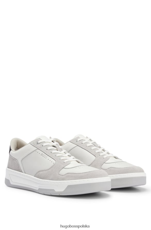 Hugo Boss białe buty sportowe Hugo z mieszanej skóry z detalami z logo biały R0X0H64926