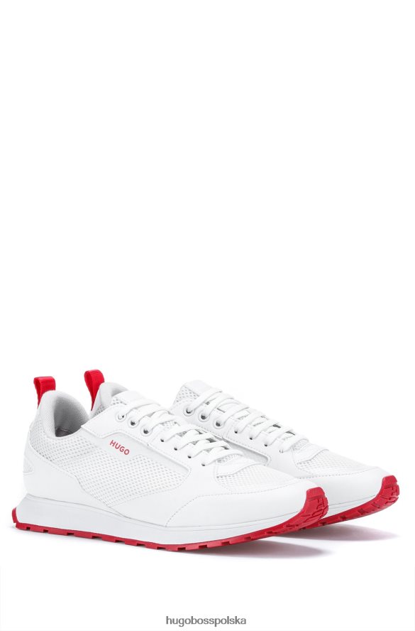 Hugo Boss białe buty sportowe hugo z różnych materiałów z brandingiem biały R0X0H64839