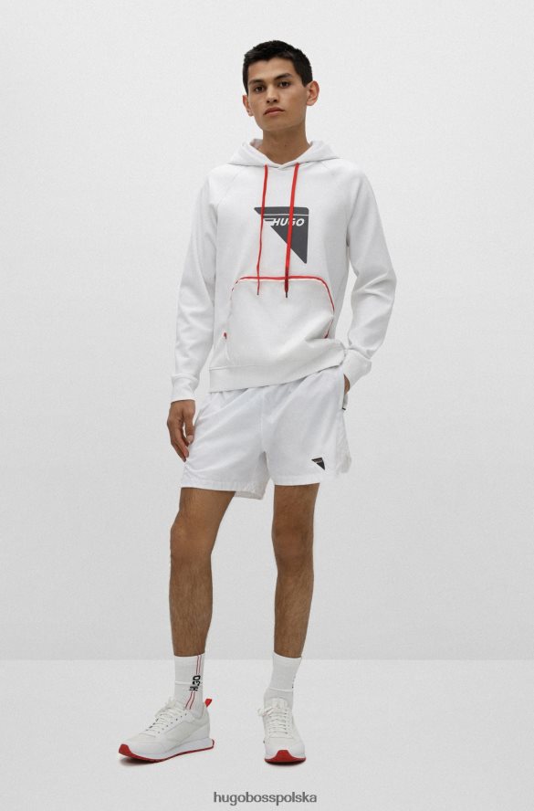 Hugo Boss białe buty sportowe hugo z różnych materiałów z brandingiem biały R0X0H64839