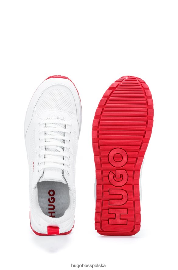 Hugo Boss białe buty sportowe hugo z różnych materiałów z brandingiem biały R0X0H64839