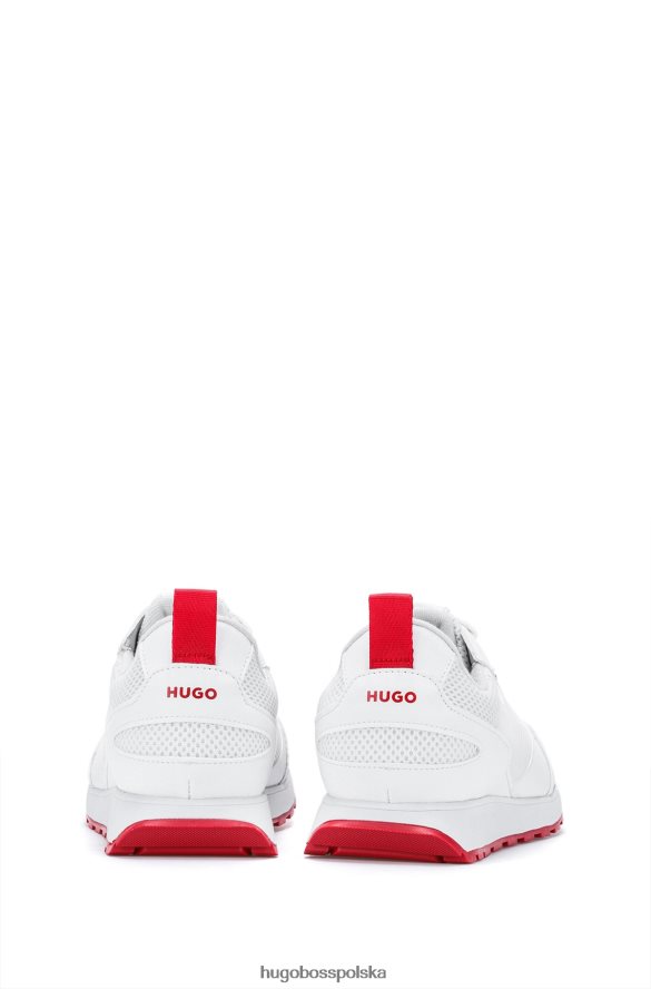 Hugo Boss białe buty sportowe hugo z różnych materiałów z brandingiem biały R0X0H64839