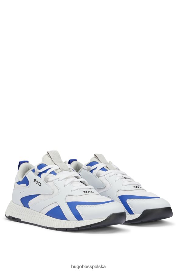 Hugo Boss białe buty sportowe hugo z różnych materiałów z detalami termoutwardzalnymi biały R0X0H64847