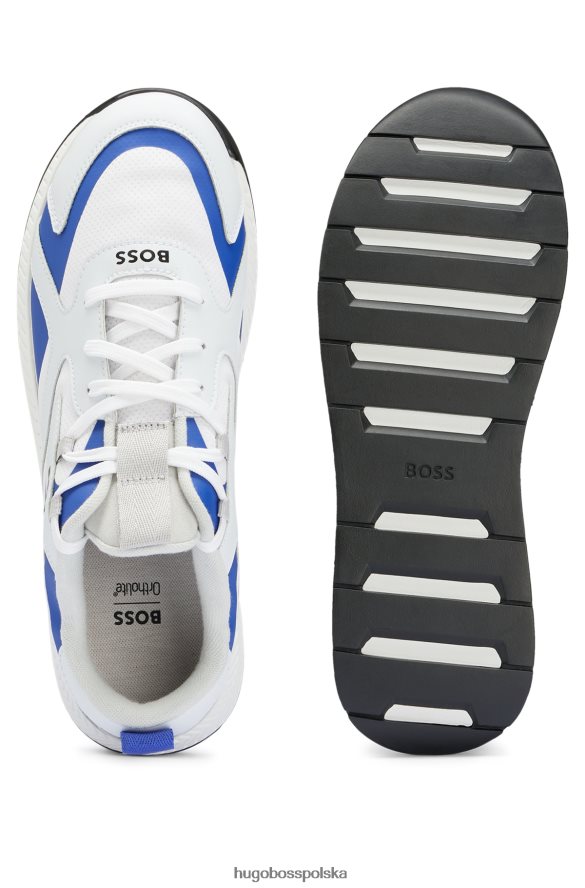 Hugo Boss białe buty sportowe hugo z różnych materiałów z detalami termoutwardzalnymi biały R0X0H64847