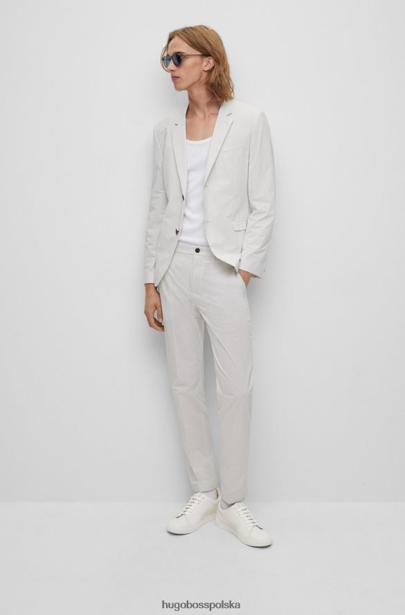 Hugo Boss białe buty sportowe niskie ze skóry ziarnistej z taśmą z logo hugo biały R0X0H64787