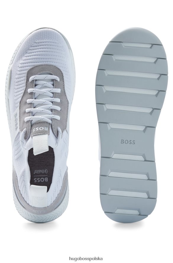 Hugo Boss białe skarpetki sportowe z cholewką Repreve hugo biały R0X0H64723