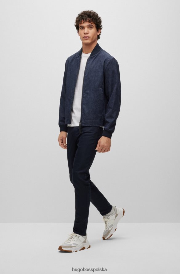 Hugo Boss białe sznurowane buty sportowe hugo z różnych materiałów i łączonej skóry biały R0X0H64654