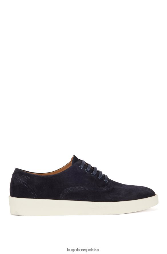 Hugo Boss buty oxford na gumowej podeszwie z zamszową cholewką hugo ciemnoniebieskie ciemny niebieski R0X0H64972