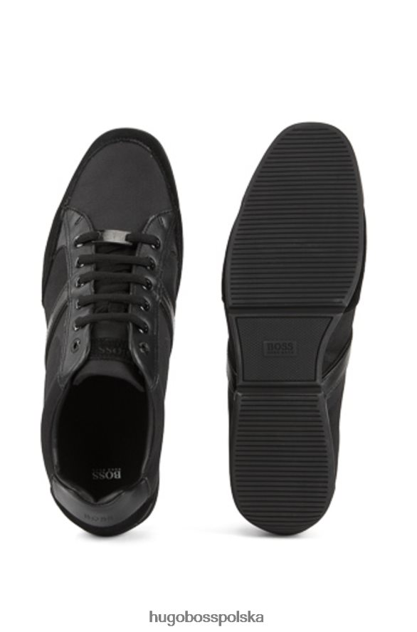 Hugo Boss buty saturn 50407672 czarne czarny szary R0X0H6690