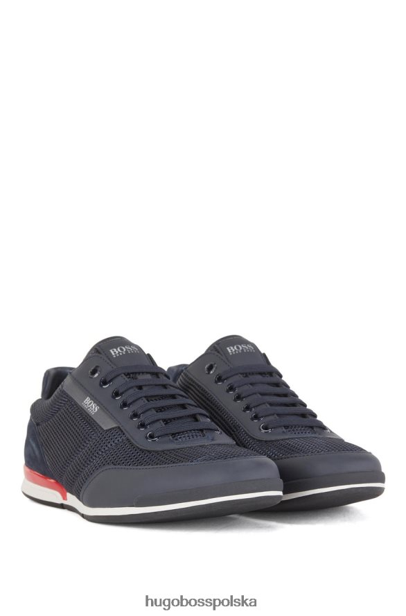 Hugo Boss buty saturn 50455313 granatowe granatowy/biały/niebieski/szary/czerwony R0X0H6680