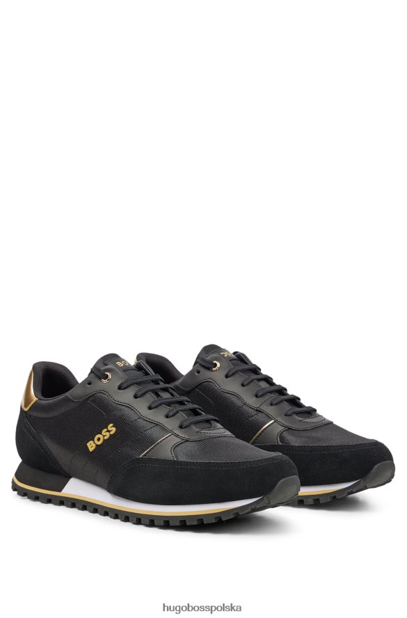 Hugo Boss buty sportowe do biegania z różnych materiałów z wypukłym logo hugo w kolorze czarnym czarny R0X0H64687