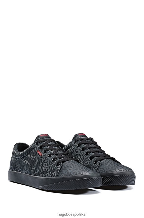 Hugo Boss buty sportowe z nadrukiem logo i markową czerwoną etykietą w kolorze czarnym hugo czarny R0X0H64884