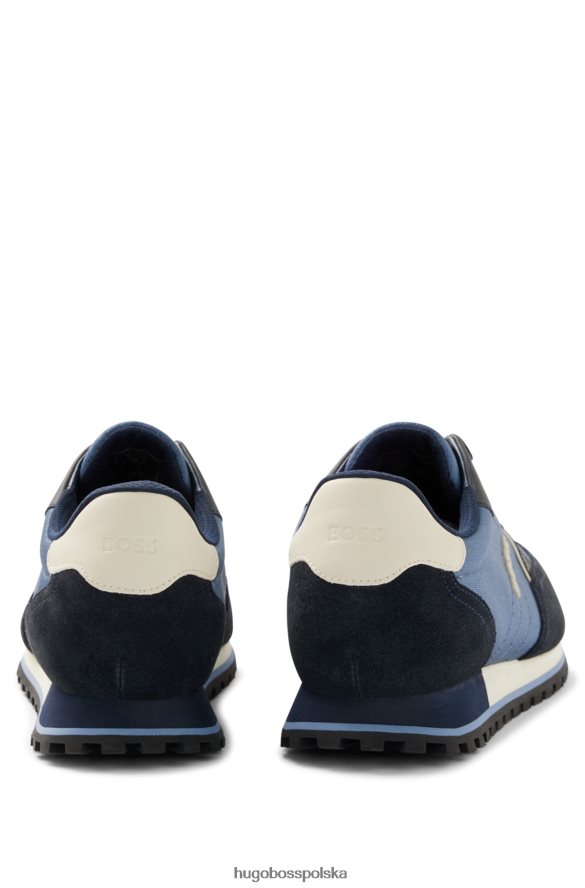 Hugo Boss czarne buty do biegania Hugo z różnych materiałów z wypukłym logo czarno-niebieski R0X0H64688