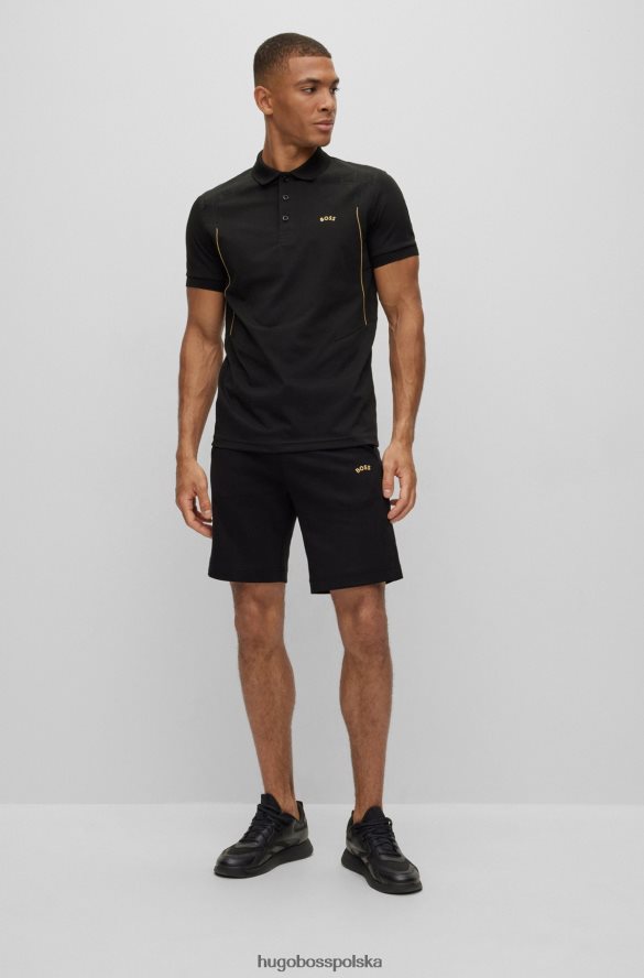Hugo Boss czarne tenisówki z różnych materiałów z termoaktywnymi detalami hugo czarny R0X0H64844