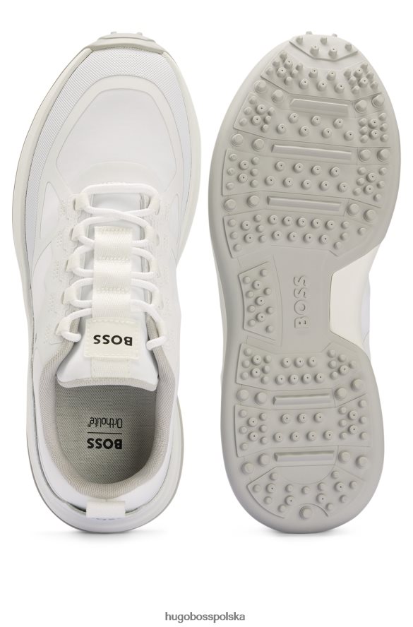 Hugo Boss hugo białe buty golfowe z różnych materiałów z gumowaną podeszwą biały R0X0H64981