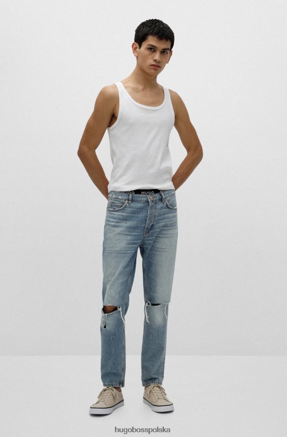 Hugo Boss jasnobeżowe płócienne buty sportowe hugo z czerwoną naszywką z logo i gumową podeszwą jasny beż R0X0H64752