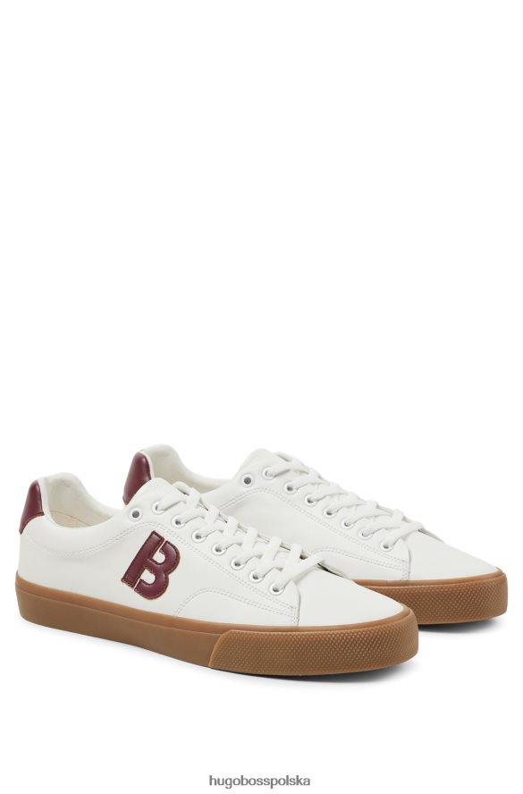 Hugo Boss niskie buty sportowe z kontrastowym białym detalem „b” hugo biały R0X0H64664