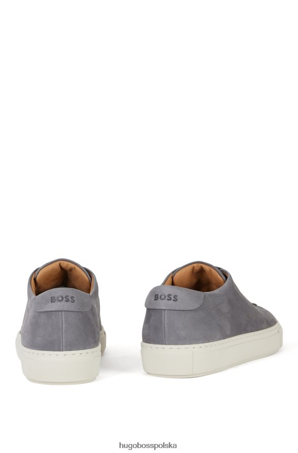 Hugo Boss szare buty sportowe o niskiej cholewce ze skóry nubukowej z detalami „b” hugo szary R0X0H64918