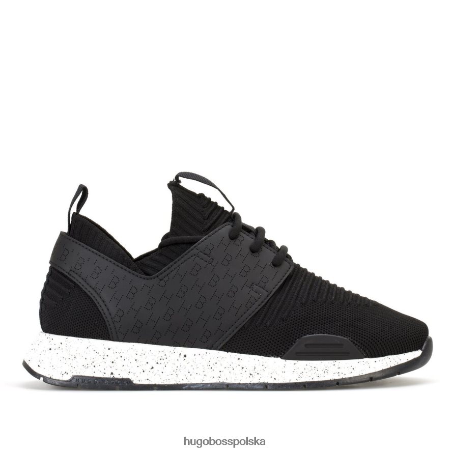 Hugo Boss tenisówka tytanowa 50419227 czarna czarny R0X0H6887