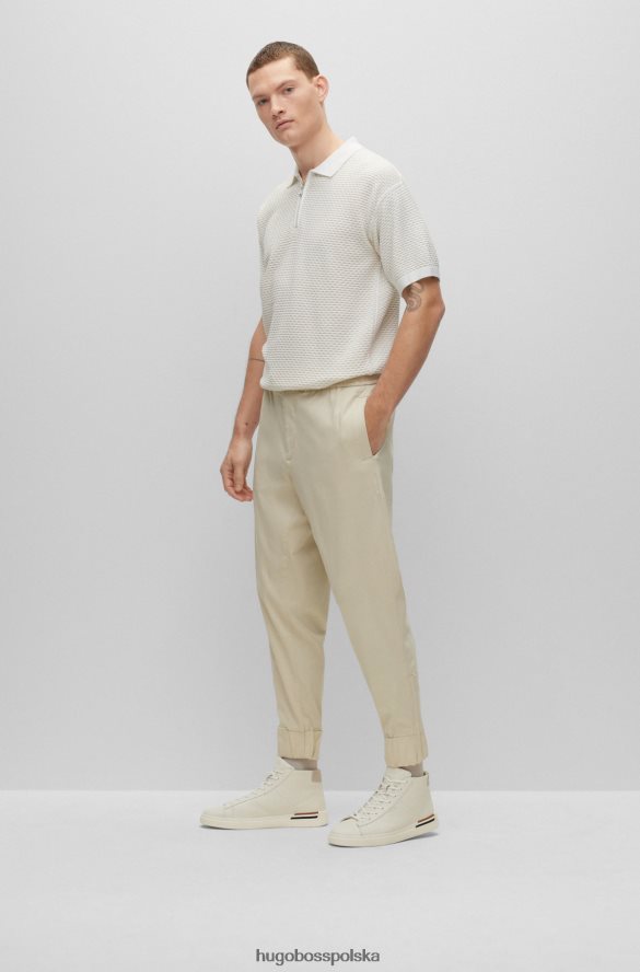 Hugo Boss wysokie buty sportowe ze sztucznej skóry z charakterystycznym białym paskiem hugo biały R0X0H64651