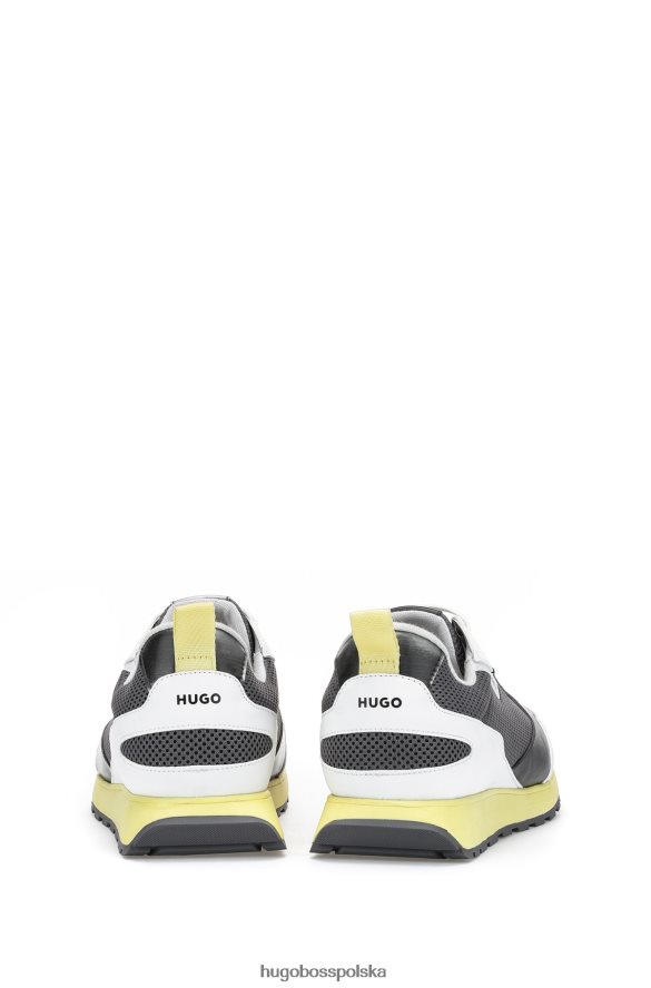 Hugo Boss wzorzyste buty sportowe inspirowane stylem retro Hugo z siateczkowymi i metalowymi detalami wzorzyste R0X0H64832