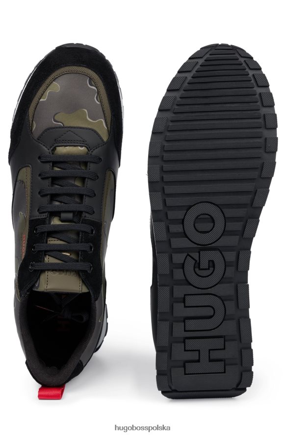 Hugo Boss wzorzyste buty sportowe w kamuflażowym kolorze z różnych materiałów hugo wzorzyste R0X0H64850